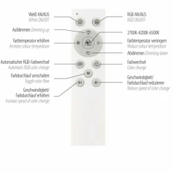 Plafonnier Leuchten-Direkt SPHERIC LED Blanc, 2 lumières, Télécommandes, Changeur de couleurs