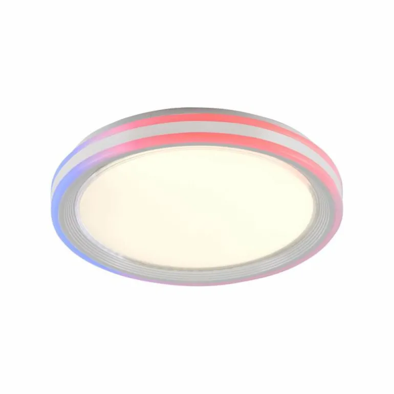 Plafonnier Leuchten-Direkt SPHERIC LED Blanc, 2 lumières, Télécommandes, Changeur de couleurs