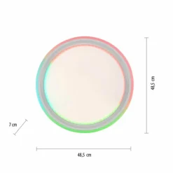 Plafonnier Leuchten-Direkt SPHERIC LED Blanc, 2 lumières, Télécommandes, Changeur de couleurs