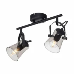 Plafonnier Leuchten-Direkt TINULA Noir, 2 lumières