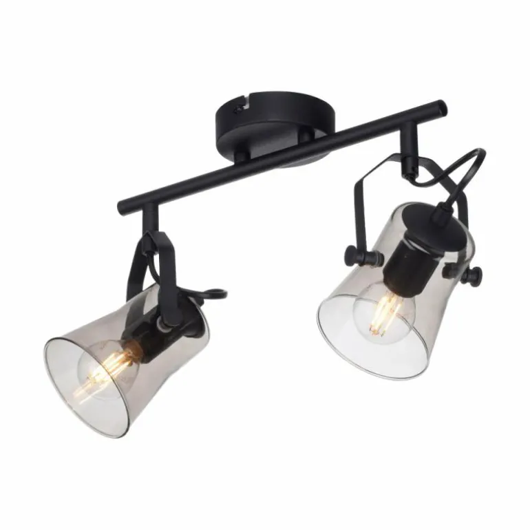 Plafonnier Leuchten-Direkt TINULA Noir, 2 lumières