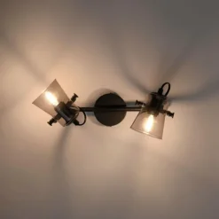 Plafonnier Leuchten-Direkt TINULA Noir, 2 lumières