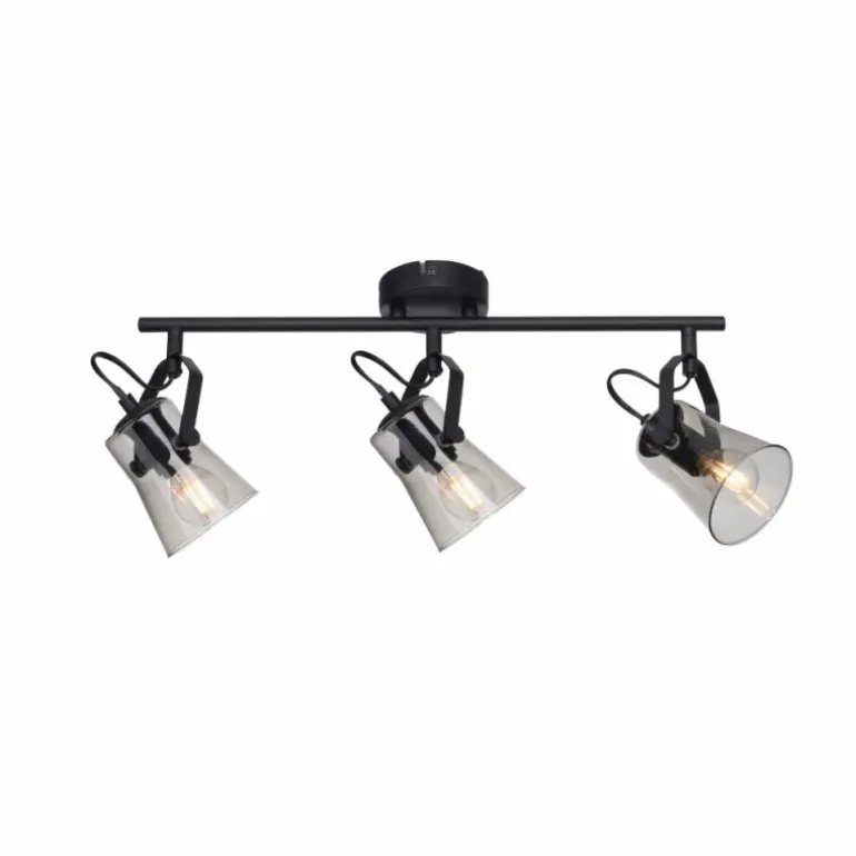 Plafonnier Leuchten-Direkt TINULA Noir, 3 lumières