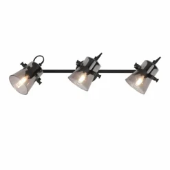 Plafonnier Leuchten-Direkt TINULA Noir, 3 lumières