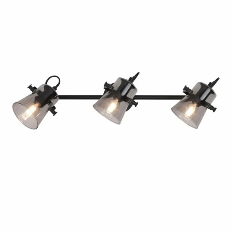 Plafonnier Leuchten-Direkt TINULA Noir, 3 lumières