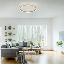 Plafonnier Leuchten-Direkt RITUS LED Laiton, 1 lumière