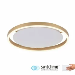 Plafonnier Leuchten-Direkt RITUS LED Laiton, 1 lumière