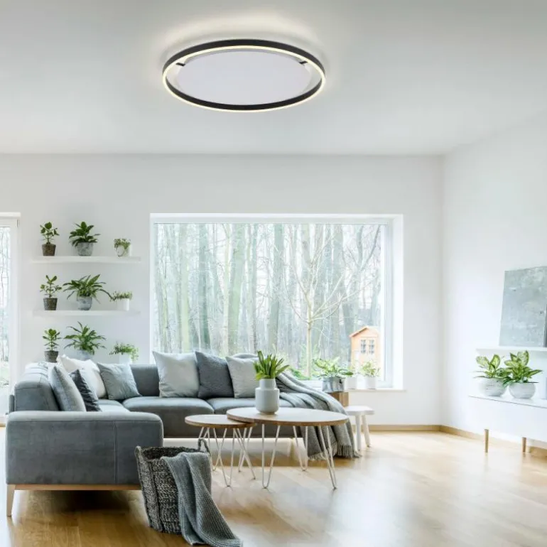 Plafonnier Leuchten-Direkt RITUS LED Anthracite, 1 lumière