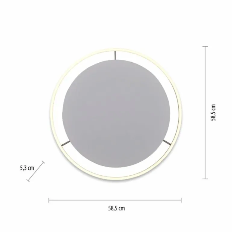 Plafonnier Leuchten-Direkt RITUS LED Aluminium, 1 lumière