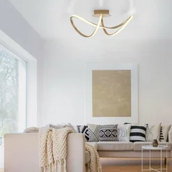 Plafonnier Leuchten-Direkt MARIA LED Laiton, 1 lumière