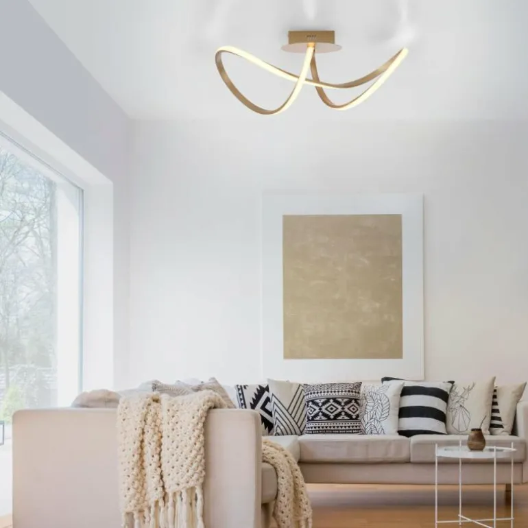 Plafonnier Leuchten-Direkt MARIA LED Laiton, 1 lumière