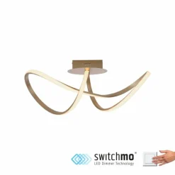 Plafonnier Leuchten-Direkt MARIA LED Laiton, 1 lumière