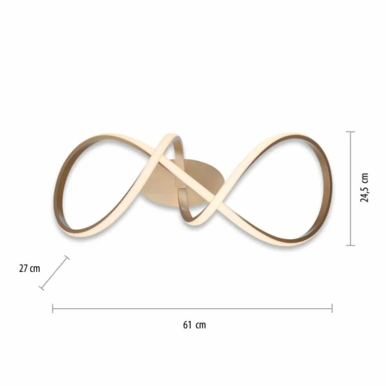 Plafonnier Leuchten-Direkt MARIA LED Laiton, 1 lumière