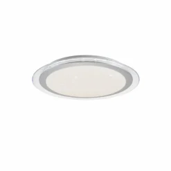Plafonnier Leuchten-Direkt CYBA LED Argenté, 2 lumières, Télécommandes, Changeur de couleurs