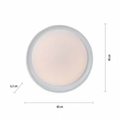 Plafonnier Leuchten-Direkt RIBBON LED Blanc, 2 lumières, Télécommandes, Changeur de couleurs