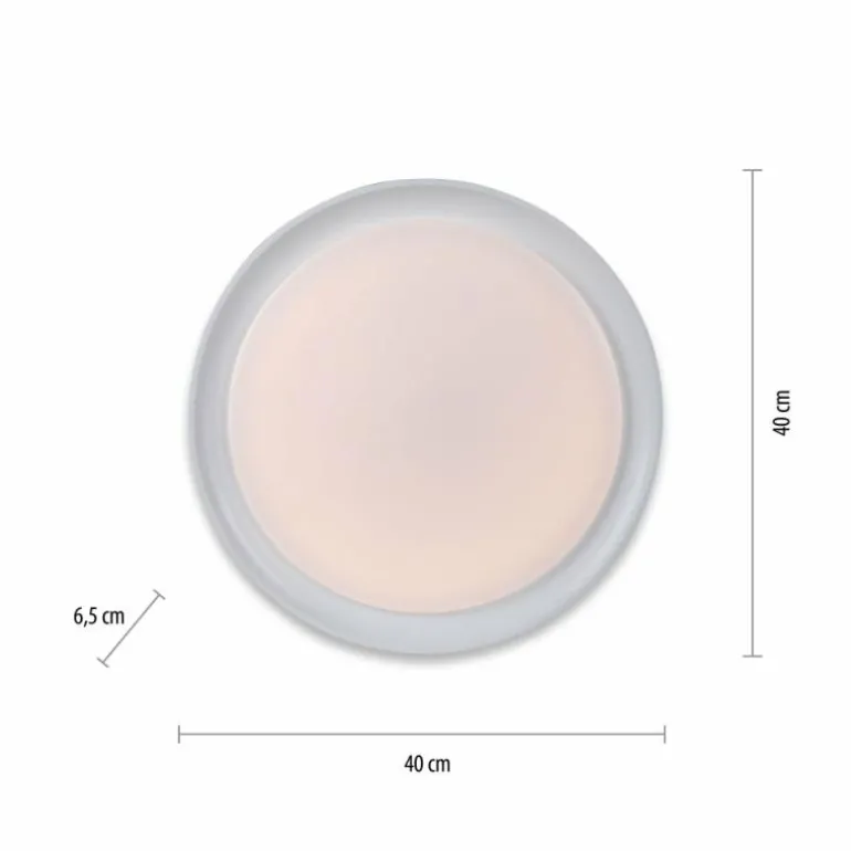 Plafonnier Leuchten-Direkt RIBBON LED Blanc, 2 lumières, Télécommandes, Changeur de couleurs