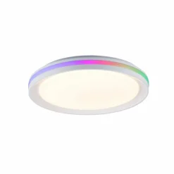 Plafonnier Leuchten-Direkt RIBBON LED Blanc, 2 lumières, Télécommandes, Changeur de couleurs
