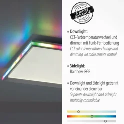 Plafonnier Leuchten-Direkt GALACTICA LED Blanc, 2 lumières, Télécommandes, Changeur de couleurs