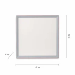 Plafonnier Leuchten-Direkt GALACTICA LED Blanc, 2 lumières, Télécommandes, Changeur de couleurs