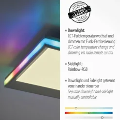 Plafonnier Leuchten-Direkt GALACTICA LED Blanc, 2 lumières, Télécommandes, Changeur de couleurs