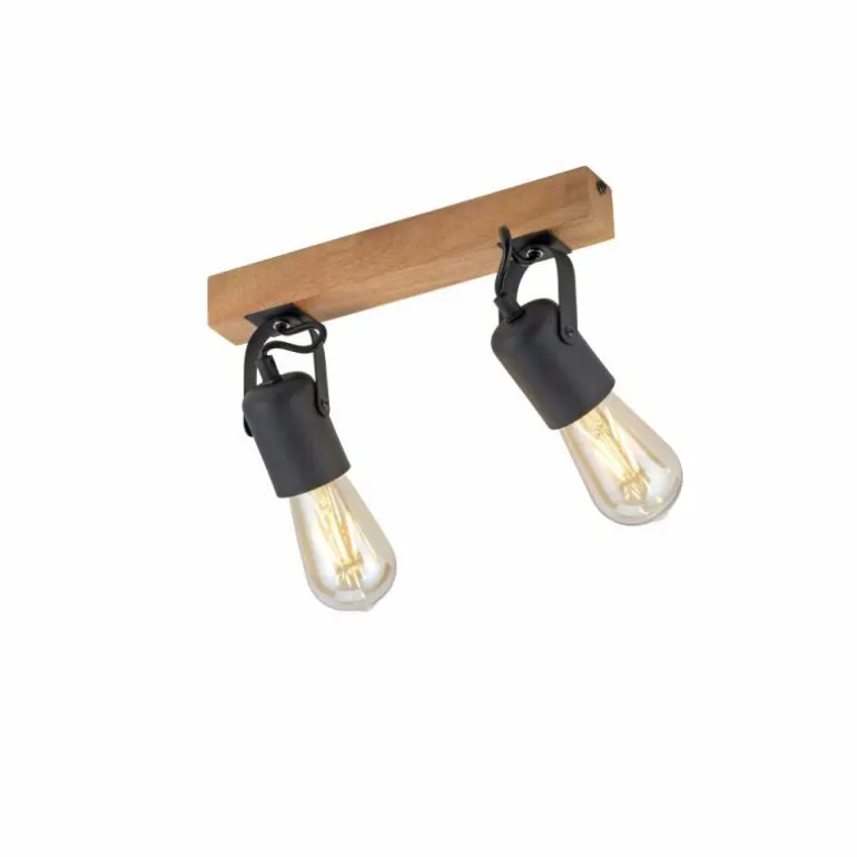 Plafonnier Leuchten-Direkt CANOP Écru, Noir, 2 lumières