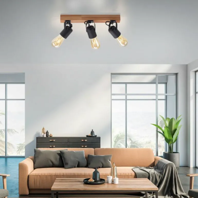 Plafonnier Leuchten-Direkt CANOP Écru, Noir, 3 lumières