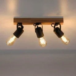 Plafonnier Leuchten-Direkt CANOP Écru, Noir, 3 lumières