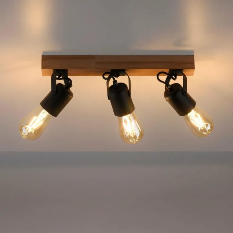 Plafonnier Leuchten-Direkt CANOP Écru, Noir, 3 lumières