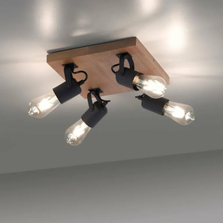 Plafonnier Leuchten-Direkt CANOP Écru, Noir, 4 lumières