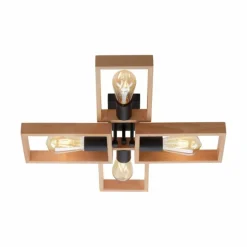 Plafonnier Leuchten-Direkt FRANKY Noir, 4 lumières