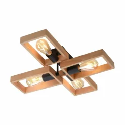 Plafonnier Leuchten-Direkt FRANKY Noir, 4 lumières