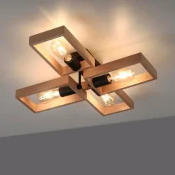 Plafonnier Leuchten-Direkt FRANKY Noir, 4 lumières