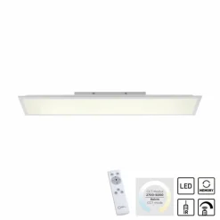 Plafonnier Leuchten-Direkt FLAT LED Blanc, 1 lumière, Télécommandes