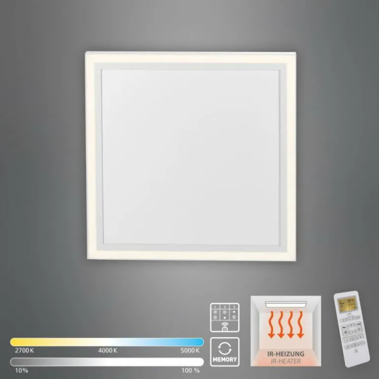 Plafonnier Leuchten-Direkt BEROA LED Blanc, 1 lumière, Télécommandes