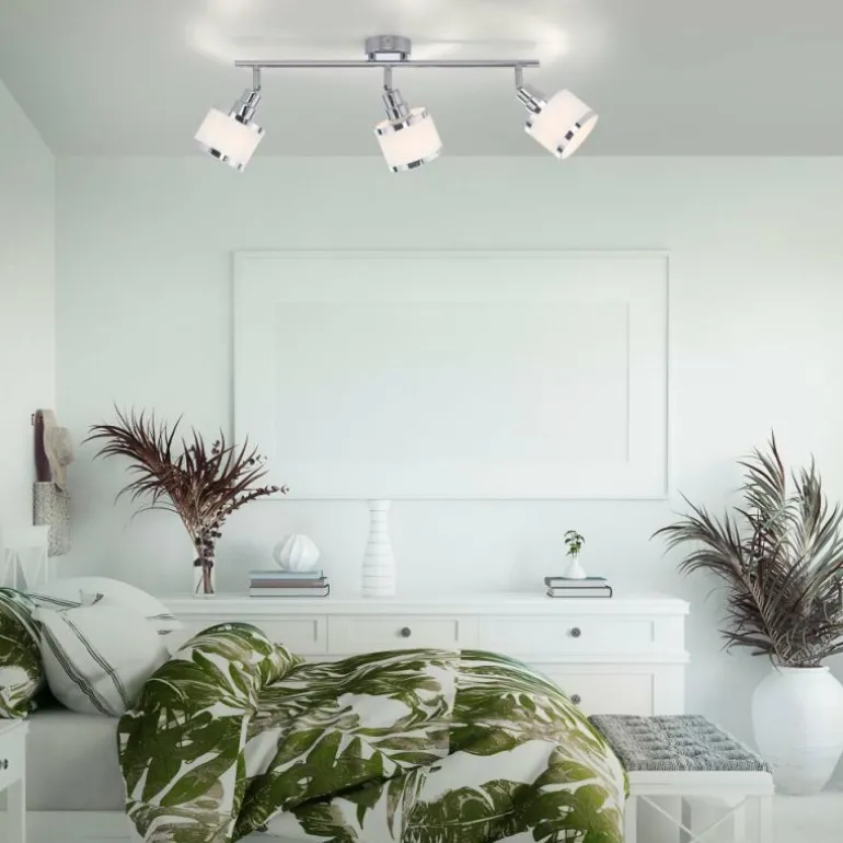 Plafonnier Leuchten-Direkt ACCOR Argenté, 3 lumières