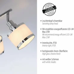 Plafonnier Leuchten-Direkt ACCOR Argenté, 3 lumières