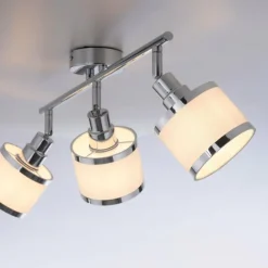 Plafonnier Leuchten-Direkt ACCOR Argenté, 3 lumières