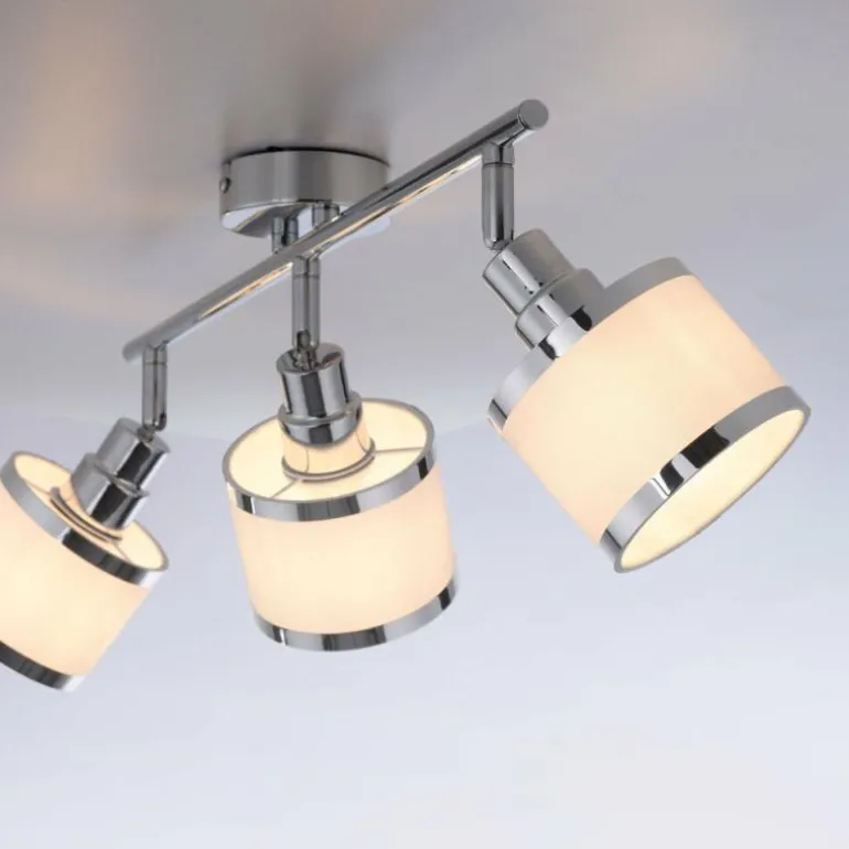 Plafonnier Leuchten-Direkt ACCOR Argenté, 3 lumières