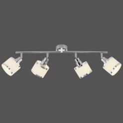 Plafonnier Leuchten-Direkt ACCOR Argenté, 4 lumières