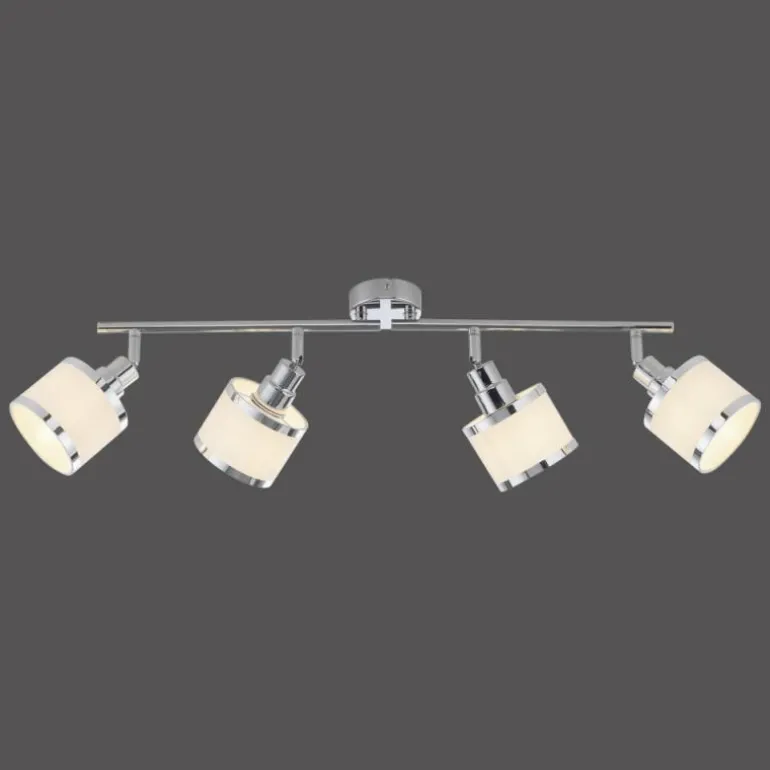 Plafonnier Leuchten-Direkt ACCOR Argenté, 4 lumières