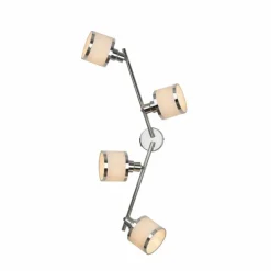 Plafonnier Leuchten-Direkt ACCOR Argenté, 4 lumières