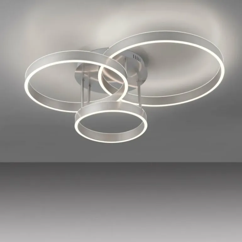 Plafonnier Leuchten-Direkt LILLUTI LED Argenté, 2 lumières, Télécommandes