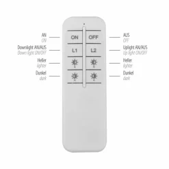 Plafonnier Leuchten-Direkt LILLUTI LED Argenté, 2 lumières, Télécommandes