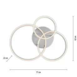 Plafonnier Leuchten-Direkt LILLUTI LED Argenté, 2 lumières, Télécommandes