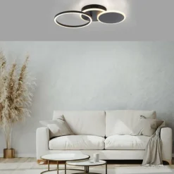 Plafonnier Leuchten-Direkt SEVENT LED Noir, 1 lumière