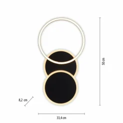 Plafonnier Leuchten-Direkt SEVENT LED Noir, 1 lumière