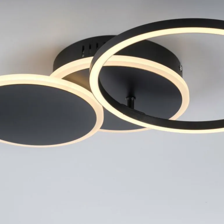 Plafonnier Leuchten-Direkt SEVENT LED Noir, 1 lumière