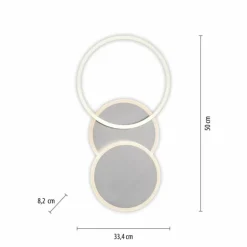 Plafonnier Leuchten-Direkt SEVENT LED Argenté, 1 lumière