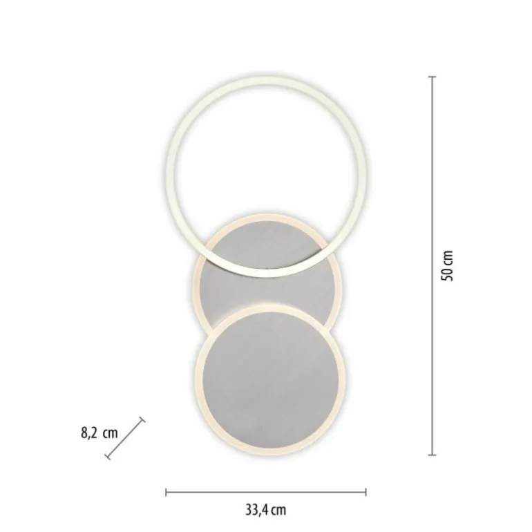 Plafonnier Leuchten-Direkt SEVENT LED Argenté, 1 lumière