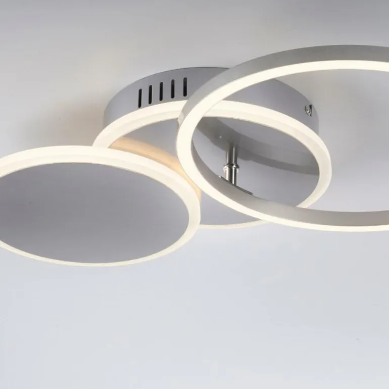 Plafonnier Leuchten-Direkt SEVENT LED Argenté, 1 lumière